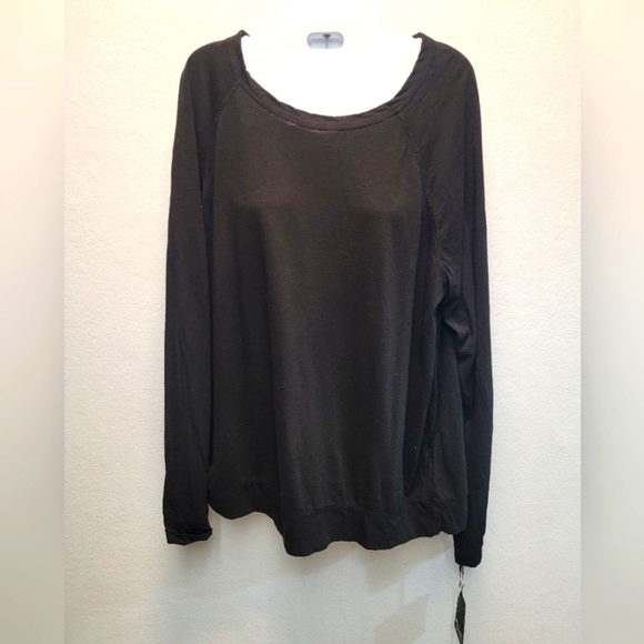 MICHAEL LAUREN Calvin along Sleeve Black Vintage pullover, Ribbed cuffs and hem - Picture 1 of 9